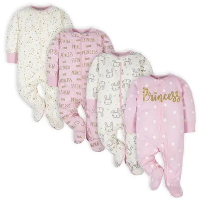 Productafbeelding van Gerber rompertjes "Prinses" voor meisjes, set van 4