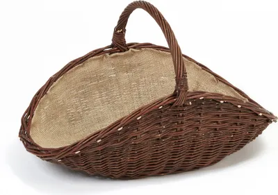 Produktbild von Kaminholzkorb aus Natur-Weide mit Jute – handgeflochtener ovaler Aufbewahrungskorb für Kaminholz, Ernte & Deko – nachhaltiges Weidengeflecht, robust, naturbelassen, europäische Handarbeit – 90100-DK