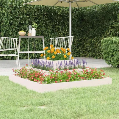 Produktbild von "Rabatt" Pflanzkübel modernem Design - Blumentopf/Pflanzkasten - Weiß 80x80x27 cm Massivholz Kiefer - Beete CC22031