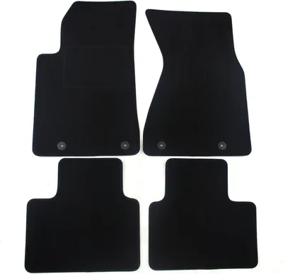 Image de Tapis De Sol Noir Velours Pour Audi A8 1994-2004, Ajustement précis, Base Antidérapante, Renforcée dans la Zone de la Pédale