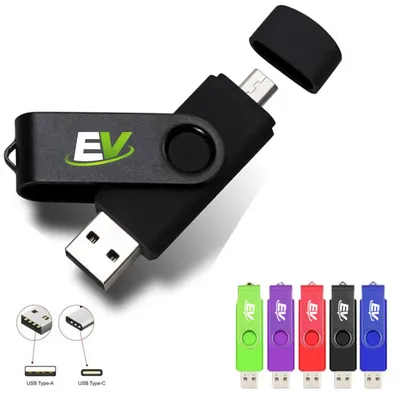 Produktbild von USB Stick C 2 in 1 128GB USB-C OTG Flash Drive Speicherstick Memory Stick Blau