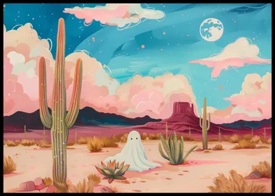 Image de Affiche 84 x 59,5 cm Esprit parmi les cactus