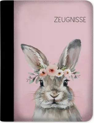 Produktbild von Kinder Zeugnismappe, Zeugnis Ordner A4, Hase Blume