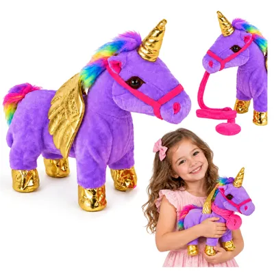 Imagen del producto de Mascota Caballo Interactivo Unicornio Púrpura Alas Doradas