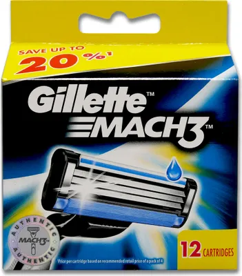 Produktbild von Gillette Mach 3 náhradní břity na holení 12 ks XXL
