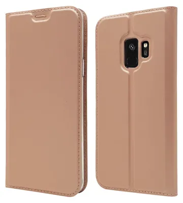 Produktbild von Samsung Galaxy S9 Hülle Klapphülle von NALIA, Slim Kickstand Handyhülle Flip-Case Cover Rose Gold