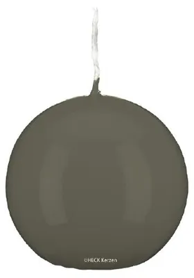 Produktbild von Kugelkerzen Glanz-Lack Grau Ø 8 cm, 8 Stück