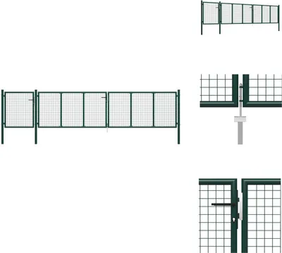 Obrázek produktu pro vidaXL Zahradní brána ocelová 500×75 cm zelená - Zahradní brány