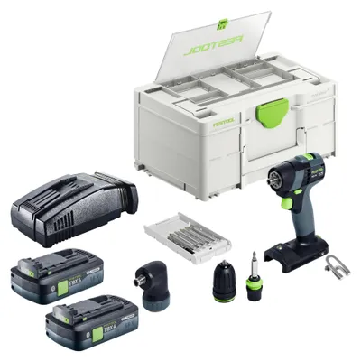 Image de Kit de base Festool TXS 18 - Perceuse-visseuse sans fil 18 V 40 Nm Brushless + 2 batteries 4,0 Ah + chargeur rapide + Systainer