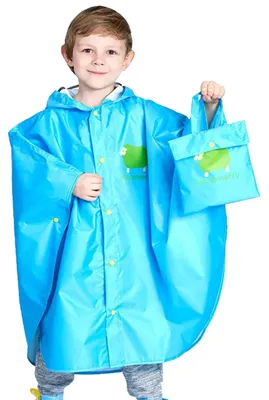 Productafbeelding van Elzusha - Kinderen Regenponcho met Hoed, 100% Waterdicht en Vouwbaar