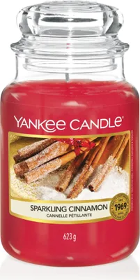 Produktbild von Yankee Candle Sparkling Cinnamon - Große Duftkerze im Glas - 623g