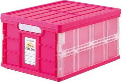 Imagen del producto de Caja plegable con tapa, color rosa, para niños - (Organizador y artículos escolares y de papelería)