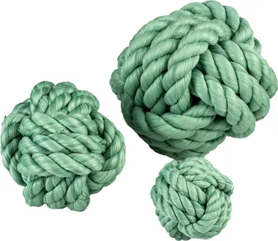 Produktbild von duvoplus Seil aus Sweater Ball M 14 x 14 x 14 cm, grün, Hundespielzeug