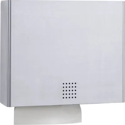 Papierhandtuch- und elektr. Cremeseifenspender Kombination Edelstahl matt 0,8 Liter 550 Blatt Kapazität Proox