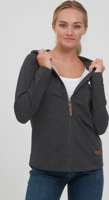 Produktbild von OXMO OXWanda Damen Sweatjacke Cardigan Sweatshirtjacke mit Kapuze