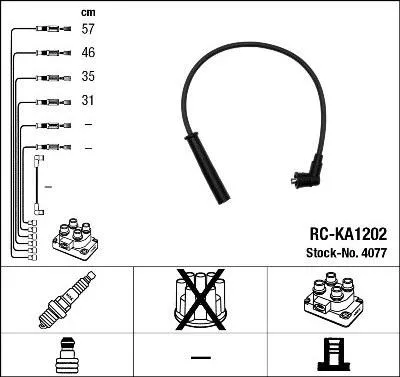 Immagine prodotto di Set di cavi di accensione NGK 4077