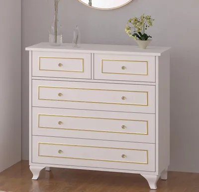 Produktbild von Skye Decor, Rb-091, Kommode, Mattweiß, Spanplatte, 90 x 86 x 40 cm