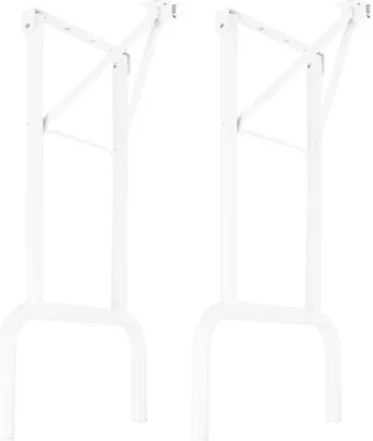 Produktbild von Natural Goods Berlin 2x Bierzeltgestell Metall Schwarz für Bierzeltgarnitur klappbar - Tischfüße, Bankfüße für Biertisch, Outdoor Bierbankgarnitur - Tischgestell 70 cm x 42 cm, Weiß