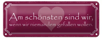 Produktbild von Blechschild Spruch 27x10cm wir am schönsten sind wir wenn Dekoration