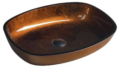 Immagine prodotto di Sapho Beauty - Lavabo da appoggio, 540x395 mm, senza sfioratore, vetro marrone TY223