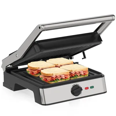 Produktbild von Strex Kontaktgrill XL Mit Temperaturregelung - Kontaktgrill - Sandwichmaker - PFAS-frei - 2200W