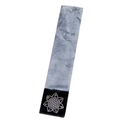 Image de Porte-encens - Fleur de vie en lotus stéatite