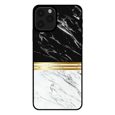 Obrázok produktu pre Smartphonica Puzdro na telefón pre iPhone 11 Pro mramorový vzhľad - zadný kryt mramorové puzdro - Black White