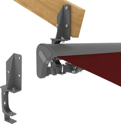 Produktbild von Leudus Ersatzteile Stahl Dachsparrenhalter&Wandhalterung LUP060 mit LUP059 40mm für Markisen (1 set) grau