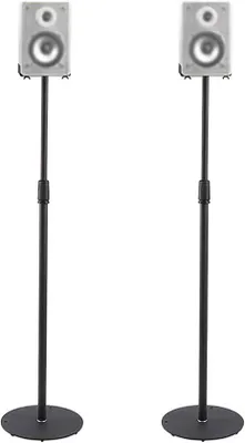 Produktbild von Lautsprecherständer 75-140 cm - 2er Set - Verstellbare Stützplatte - Ideal für Satellitenlautsprecher - ShopFlot