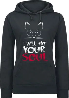 Produktbild von Tierisch Kapuzenpullover Damen I Will Eat Your Soul schwarz XL
