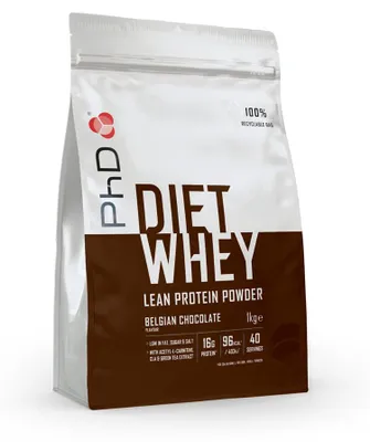 Produktbild von PhD Diet Whey (1000g) Belgian Chocolate - Eiweiße - Protein-Mischung