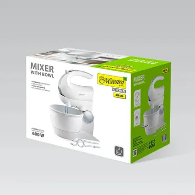 Obrázek produktu pro Maestro MR556, Stojací mixér, Bílá, Míchání, Šlehání, Knoflíky, 600 W, 600 W