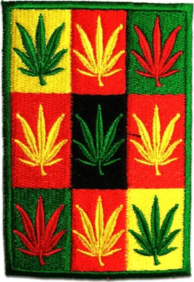 Obrázek produktu pro Cannabis Marijuana Weed - nášivka, nažehlovací, nažehlovací obrázek, nášivka, záplata, k nažehlení, velikost: 6,4 x 9,5 cm