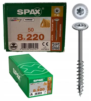 Produktbild von SPAX Konstruktionsschrauben Tellerkopf T40 8x220 mm 1 Stück