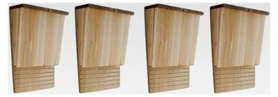 Produktbild von 4 Stück Holz-Fledermauskästen Nistkästen für Fledermäuse