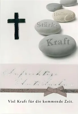 Produktbild von Trauerkarte Motiv 39, Aufrichtige Anteilnahme - Viel Kraft...