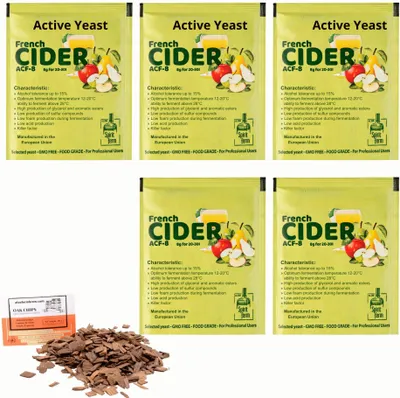Produktbild von 5 x Trocken Hefe French Cider 8g - Apfelwein Hefe, Cider Hefe