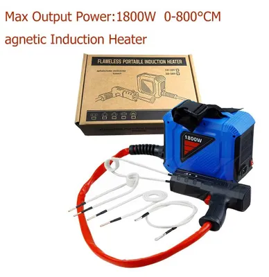 Immagine prodotto di Riscaldatore a induzione portatile - DW-1.80KW - 1,8 kW, 1800 W, riscaldamento senza fiamma - 220-240 V, spina europea - 45 kHz - Dispositivo per allentare bulloni e dadi per la riparazione di veicoli