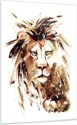 Produktbild von Bilder auf glas - Einteilig - Abbildung intelligent König Löwe - 70x100cm - Glasbilder - Wandbilder - Bilder - Wanddekoration aus Glas - Glas Bilder - Wandbild auf Glas - GPA70x100-3067