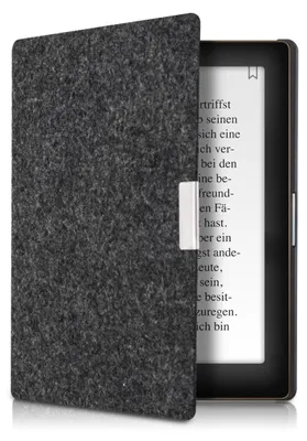 Produktbild von kwmobile Hülle kompatibel mit Kobo Aura Edition 1 - Filz Stoff eReader Schutzhülle Cover Case - Dunkelgrau