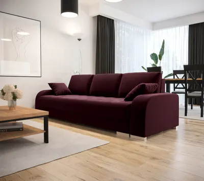 Zdjęcie produktu dla Sofa rozkładana 3-osobowa 250 cm do salonu, sypialni sofa 3-osobowa rozkładana funkcja spania Praga KS09