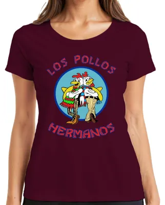 Produktbild von LOS POLLOS HERMANOS Fast Food Kultserie Serienfan Kult Fanart Damen T-Shirt, Burgundy, L