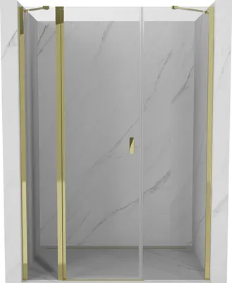 Obrázek produktu pro Mexen Mist sprchové dveře otočné 130 cm, transparentní, zlaté - 8A4-130-001-50-00