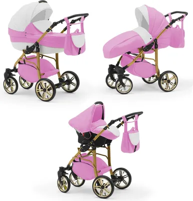 Produktbild von Kinderwagen 4 in 1 Neo Gold inkl. Sportsitz und Autositz - 16 Teile - in 22 Farben