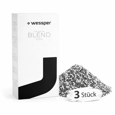Produktbild von Wessper Blend Filtergranulat 95 g – 3 Pack, Ersatz für Aarke ReFilter™, kompatibel mit Aarke Karaffe,