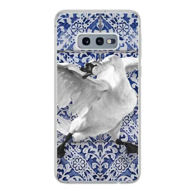 Produktbild von MuchoWow® Handyhülle Schutzhülle Hülle für Samsung Galaxy S10e Schwan - Kunst - Delfter Blau - Malerei - Alte Meister Silikon Softcase Handy Hülle - Handy