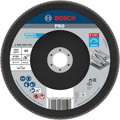 Produktbild von PRO X571 Fächerschleifscheibe, gerade, 180 mm, K120
