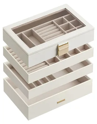 Produktbild von Stapelbare Schmuckschatulle – Organizer – Schubladenbox – platzsparend – 30 x 20 x 12 cm