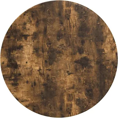 Image de Plateau de table en chêne fumé, diamètre 70 cm, épaisseur 1,5 cm, matériau composite bois