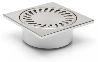 Obrázok produktu pre Podlahová vpusť spodná DN50/55, nerezová mriežka 150mm, vodná hladina